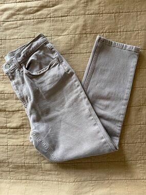 Everlane Taupe Straight Jeans Crop